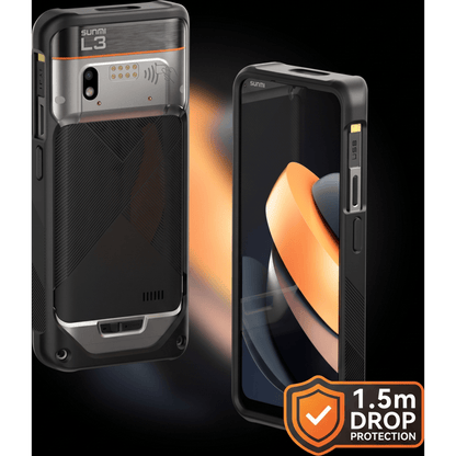Funda Protectora / Silicona Reforzada / Protección 1.5 m (4.9 ft) / SUNMI L3 / Acceso Completo / Negro