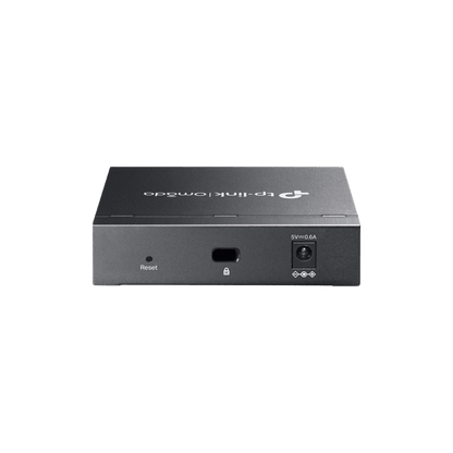 Switch Gestionado Omada SDN / 5 Puertos Gigabit RJ45 / 10 Gbps Capacidad Switching / 7.4 Mpps Forwarding Rate / Gestión Cloud Centralizada / VLAN 802.1Q / QoS 8 Colas Prioridad / Metal Fanless