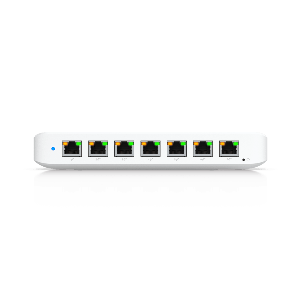 USW Ultra 210W Switch de 8 Puertos GbE (7 Puertos PoE+ y 1 Puerto Entrada PoE++) con Opciones de Montaje Versátiles