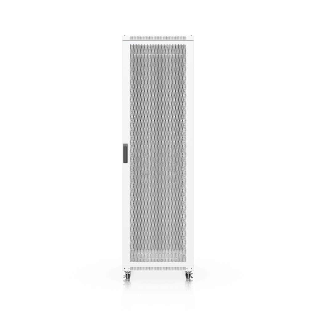 UACC Rack Cabinet 42U (600 × 1000 mm) – Gabinete de Piso Totalmente Ensamblado con Ventiladores Integrados, Paneles Removibles, Ruedas con Seguro y Puerta Frontal Perforada para Óptimo Flujo de Aire