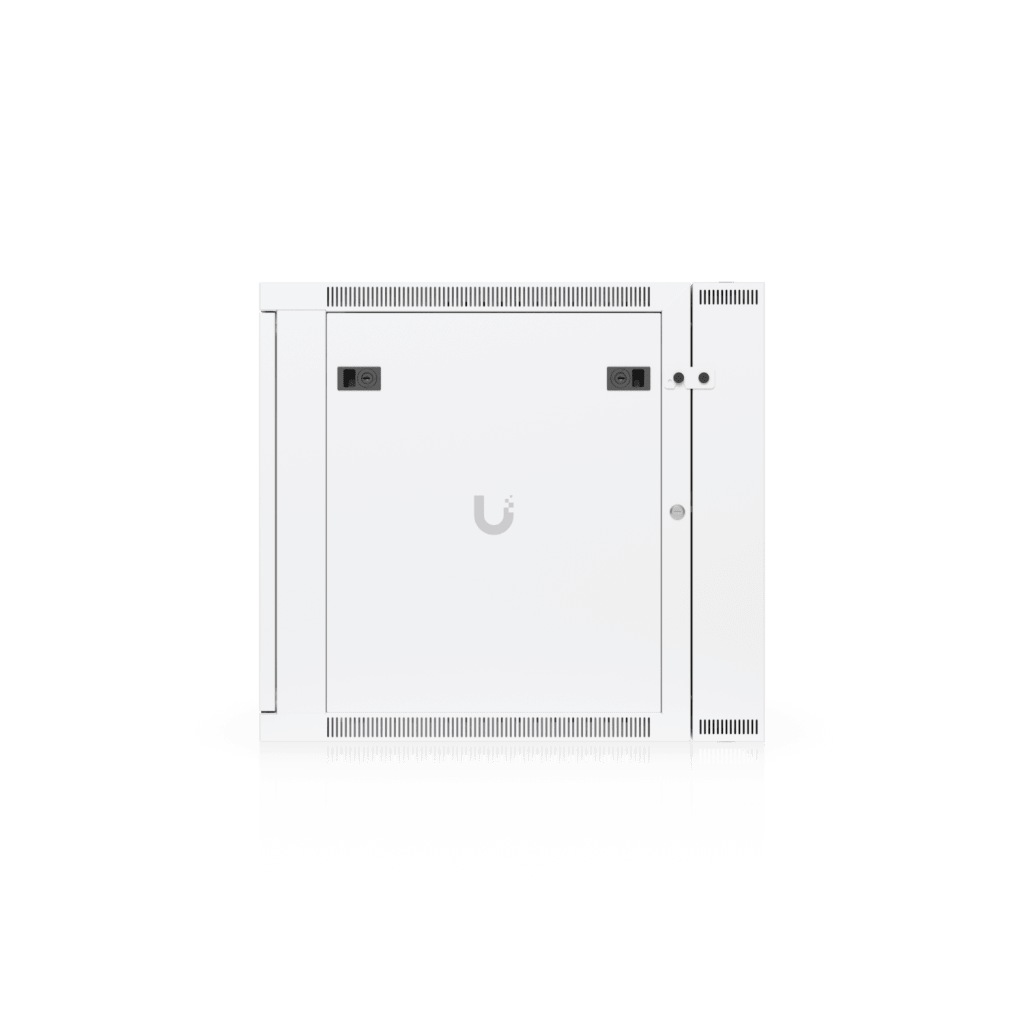 UACC Rack Cabinet 12U (600 x 703 mm) - Gabinete Cerrado para Montaje en Pared con Puerta Frontal de Vidrio Templado, Puerta Trasera Abatible (Swing-Out) y Paneles Laterales Removibles con Llave