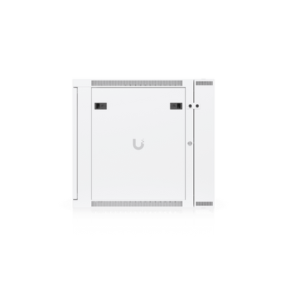 UACC Rack Cabinet 12U (600 x 703 mm) - Gabinete Cerrado para Montaje en Pared con Puerta Frontal de Vidrio Templado, Puerta Trasera Abatible (Swing-Out) y Paneles Laterales Removibles con Llave