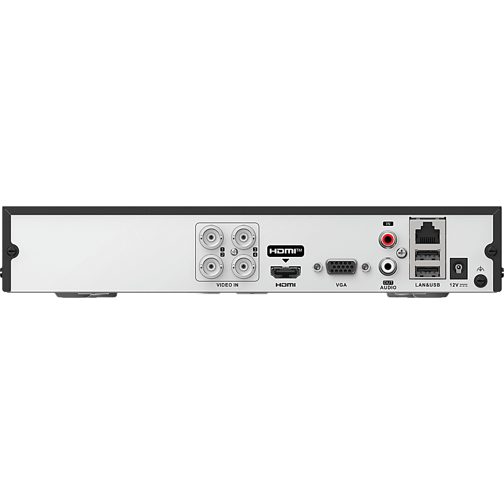 DVR 4 Canales TURBOHD + 4 Canales IP / 8 Megapixel (4K) / Audio Bidireccional / ACUSENSE / 1 Bahía de Disco Duro / Salida de Video en Full HD / H.265+