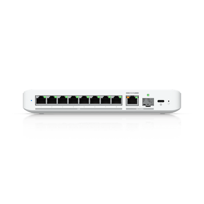 USW Flex 2.5G Switch de 8 Puertos 2.5GbE, con un Puerto de Enlace Ascendente Combinado RJ45/SFP+ de 10 GbE, Incluye Adaptador ca/cc