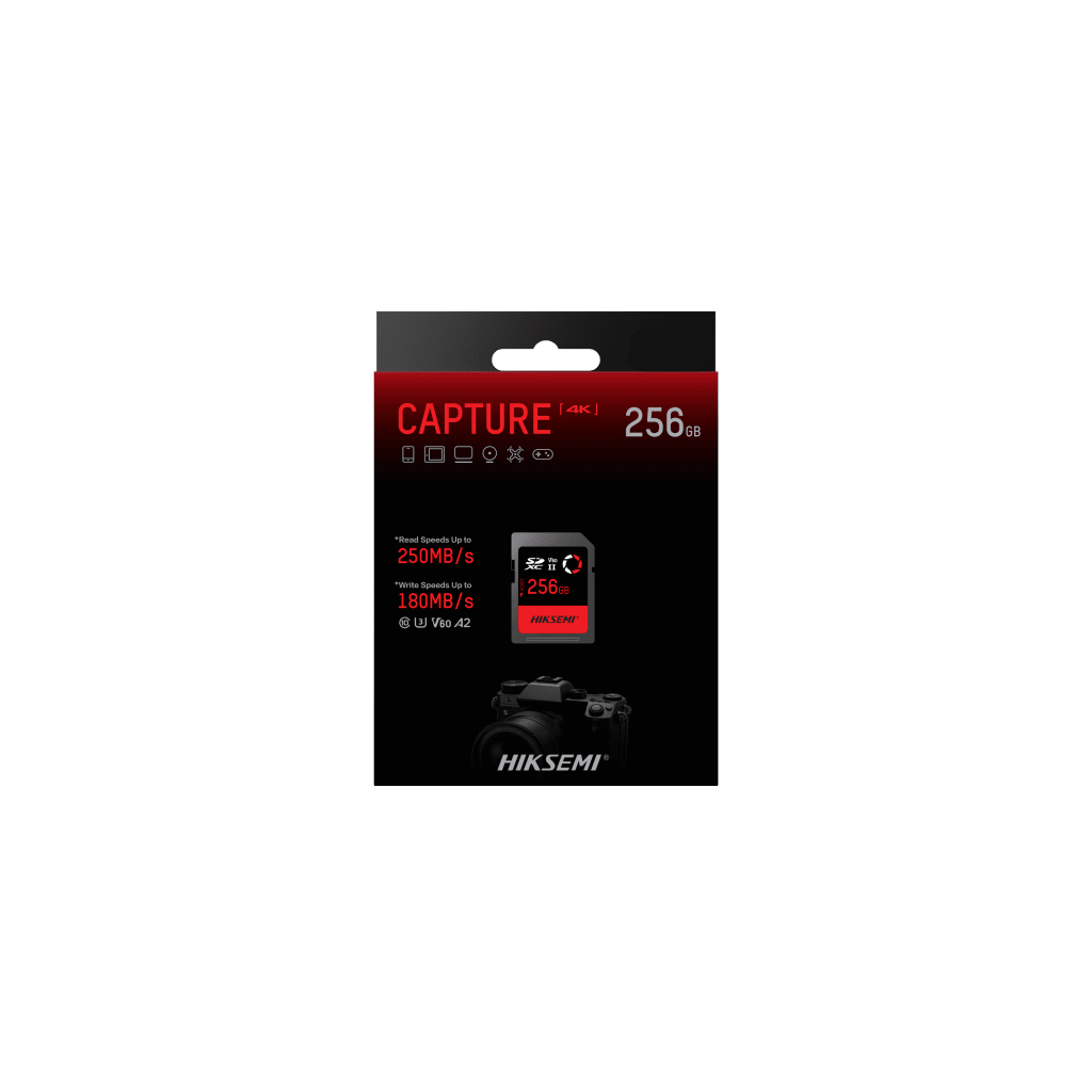 Tarjeta SD de 256G / 250 MB/s Lectura / 180 MB/s Escritura / U3 V60 / 4K Video