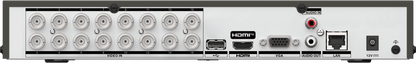 DVR 16 Canales TurboHD + 16 Canales IP / 8 Megapíxel (4K) / Audio Bidireccional / ACUSENSE Lite / 1 Bahía de Disco Duro / H.265+ / Salida en Full HD