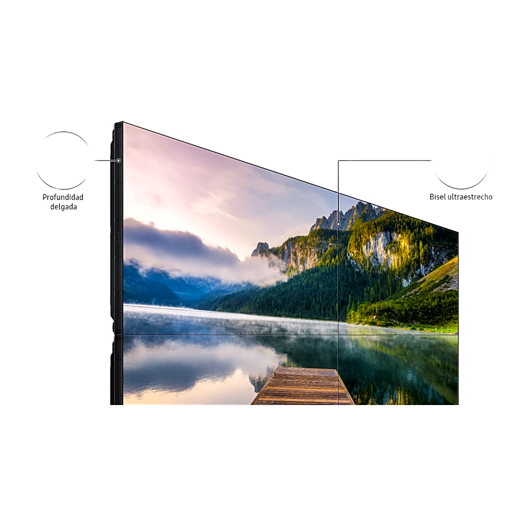 KIT de Video wall LCD 2x3 / 6 pantallas de 55" VM55BU para conexion daisy chain / incluye montajes de pared Peerless DS-VW765-LAND