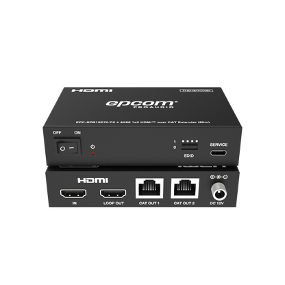 Splitter HDMI 1x2 | 4K@60Hz a 60m | 4K@30Hz a 70m | Cable Cat6 | EDID | HDCP 2.2 | Salida Loop