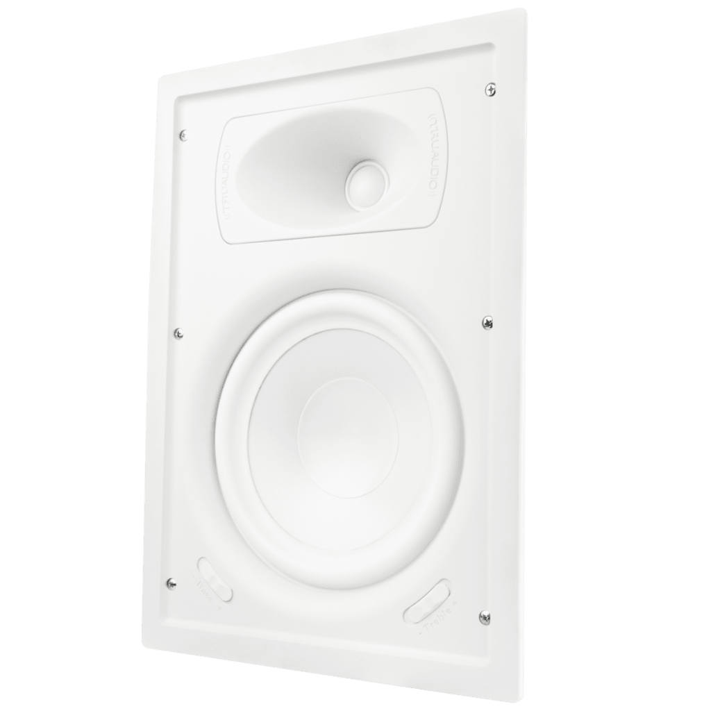 Speaker In-Wall TruAudio Ghost Series | 2 Way | Woofer 8in Polipropileno Blanco | Tweeter 1in | Potencia 5-125 W | Impedancia 8&Omega; | Rango de Frecuencia 40-20kHz | Sensibilidad 90dB