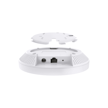 Punto de Acceso Omada / Wi-Fi 7 BE5000 MU-MIMO 2x2 / 1 Puerto 2.5 Gbps / Mesh Omada / Operaciones Multiencale (MLO) / Configuración por Controlador o Stand-Alone / Para Montaje en Techo/pared / Alimentación PoE+