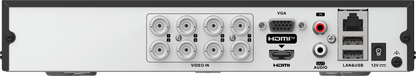 DVR  8 Canales TurboHD + 8 Canales IP / 8 Megapíxel (4K) / Audio Bidireccional / ACUSENSE Lite / 1 Bahía de Disco Duro / H.265+ / Salida en Full HD