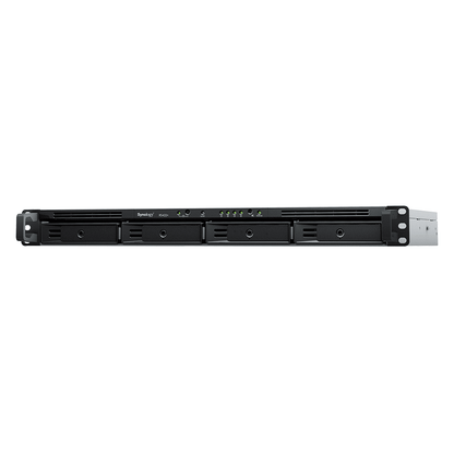 NAS RackStation RS422+ | 4 Bahías | 1U | AMD Ryzen R1600 | 2 GB DDR4 ECC | 570 MB/s Lectura | 530 MB/s Escritura | Puertos Dual 1GbE | Actualización 10GbE | Compatibilidad RAID | Synology DSM.
