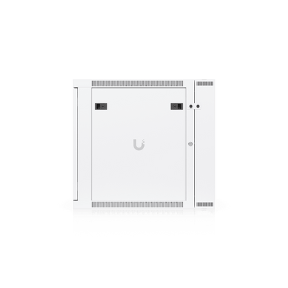 UACC Rack Cabinet 12U (600 x 703 mm) - Gabinete Cerrado para Montaje en Pared con Puerta Frontal Perforada, Puerta Trasera Abatible (Swing-Out) y Paneles Laterales Removibles con Llave