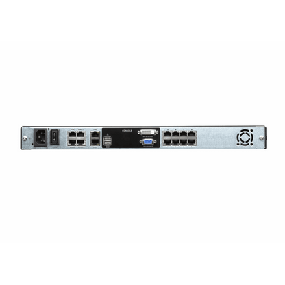 CONSOLA LCD DUAL RAIL CON SWITCH KVM POR IP INTEGRADO MULTI-INTERFAZ | CAT 5 DE 8 PUERTOS DE 1 CONSOLA LOCAL Y 1 CONSOLA REMOTA