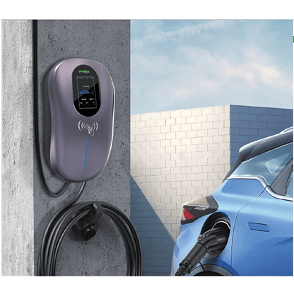 Estación de Carga para Vehículos Eléctricos / 40 A / 9.6 kW / Conector Tipo 1 (SAE J1772) / 110-240 V AC / Pantalla LCD 4.3 in (10.9 cm) / WiFi / APP / RFID / IP65 / Cable TPE 5 m (16.4 ft)