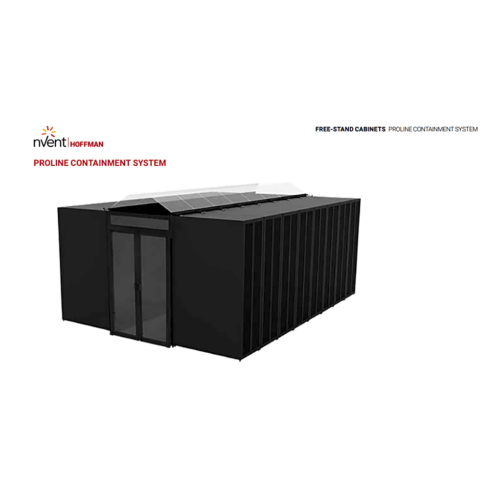 Puertas Selladas Express / Sistema de Contención ProLine / Pasillo 48-78 Pulgadas / Montaje Magnético sin Herramientas / Policarbonato y Acero / Negro RAL 9005