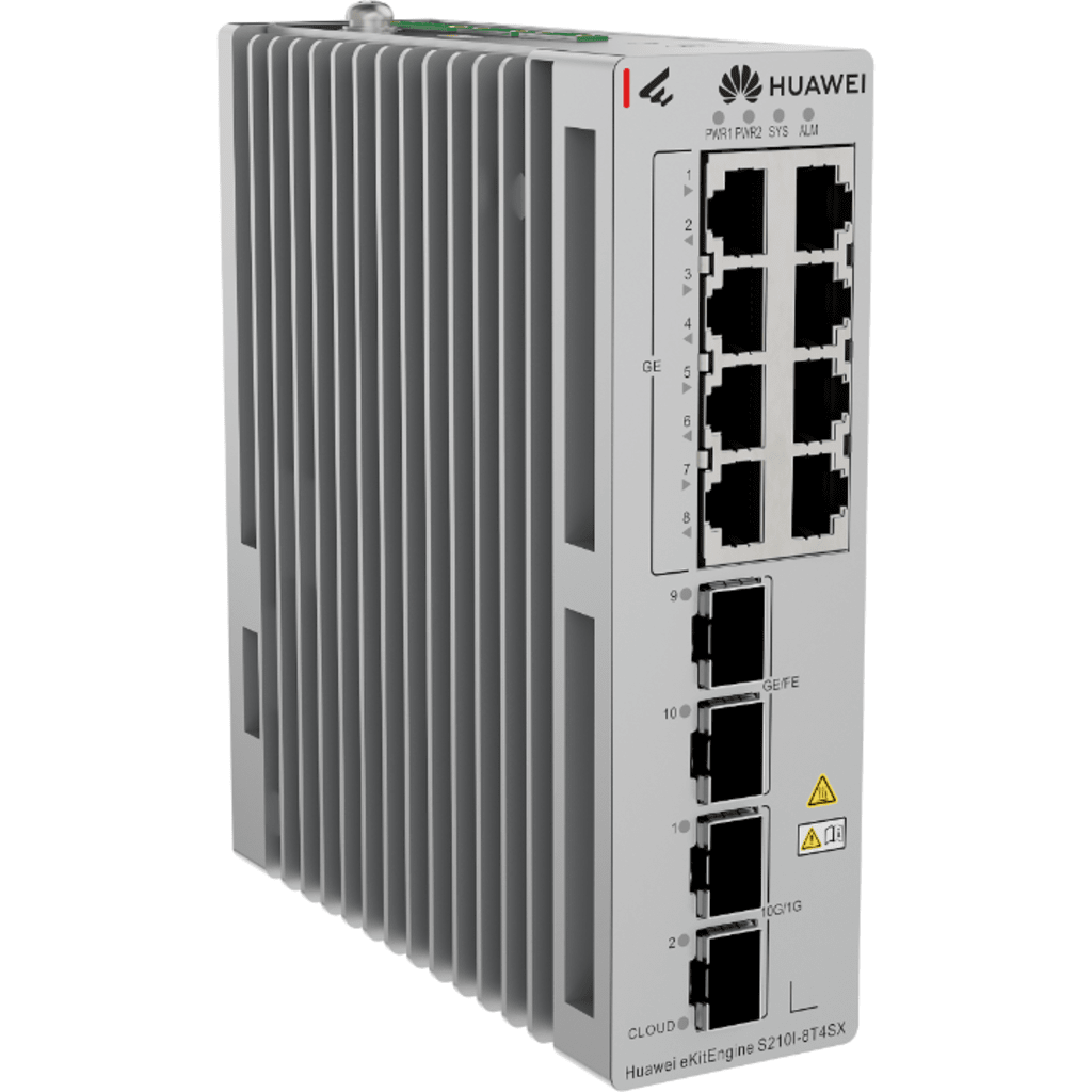 Switch Industrial eKit / 8 Puertos Gigabit + 2 SFP + 2 SFP+ / Montaje en Riel DIN / Fuente Redundante 1+1 : 9.6 a 50 VCD / Libre de licenciamiento / Gestión gratuita desde la Nube