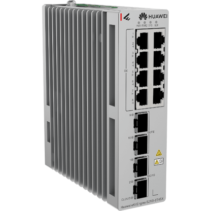 Switch Industrial eKit / 8 Puertos Gigabit + 2 SFP + 2 SFP+ / Montaje en Riel DIN / Fuente Redundante 1+1 : 9.6 a 50 VCD / Libre de licenciamiento / Gestión gratuita desde la Nube