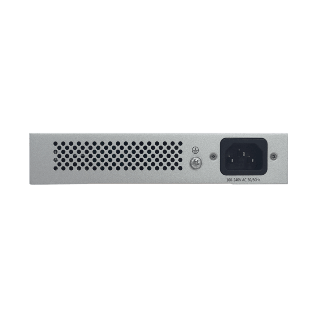 Switch PoE / Administración en la nube / Con 8 puertos 10/100 Mbsp PoE af/at / 2 Puertos Uplink 10/100/1000 Mbps /  Presupuesto 100 W / PoE hasta 250 metros / Soporta protocolo ONVIF