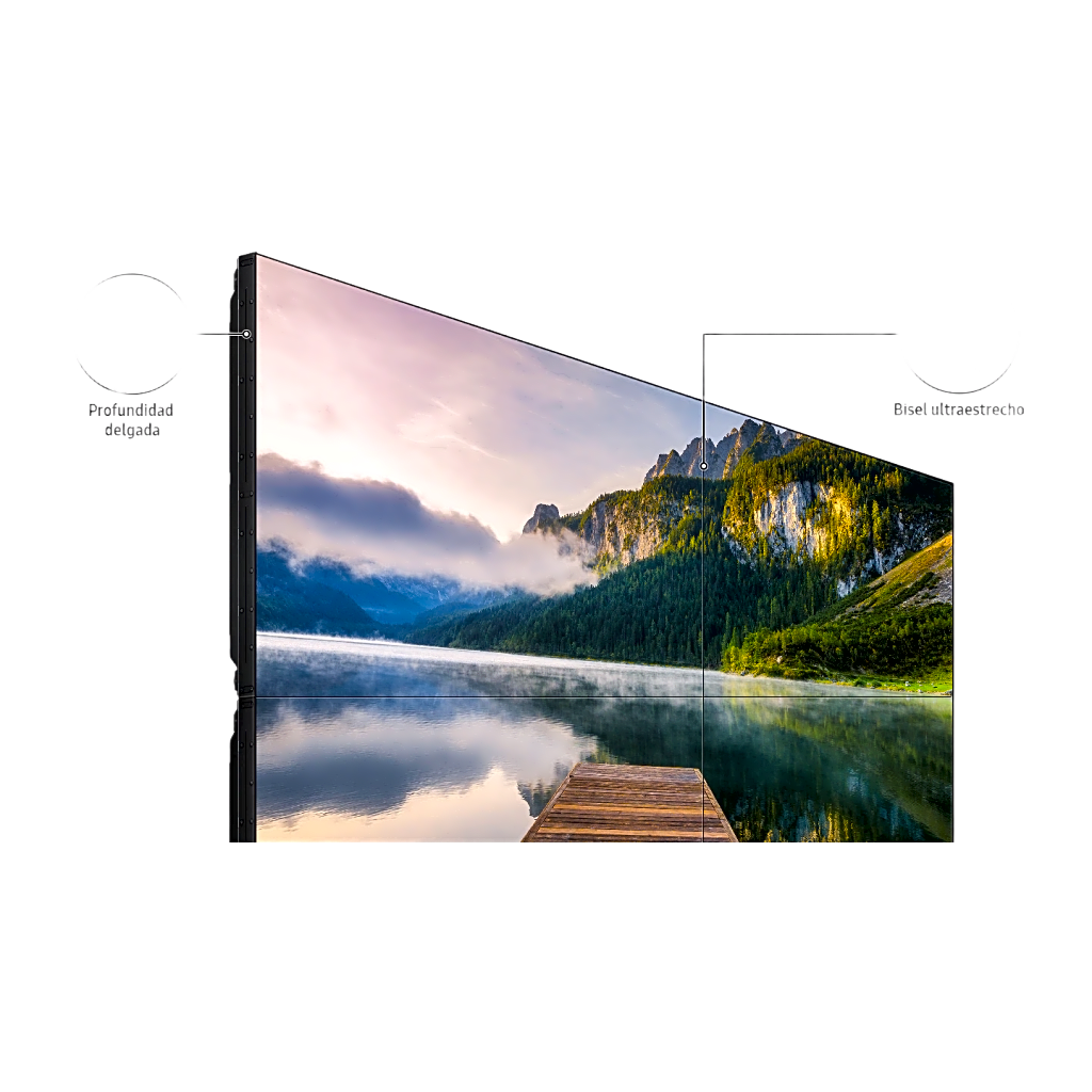 KIT de Video wall LCD 3x3 / 9 pantallas de 55" VM55BU incluye montajes de pared Peerless DS-VW765-LAND