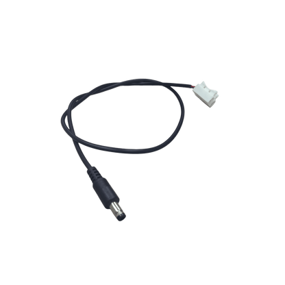 Cable con Conector Macho (Pigtail) | Forro Negro | Terminal Blanca | Alimentación para Vcc con Puntas Libres | Polarizado | Largo 22 cm ( 8.66 Pulgadas)  | Calibre 22AWG.