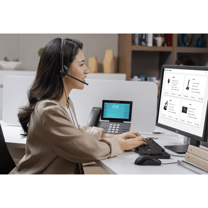 Diadema Alámbrica UH34 Mono de Yealink USB Compatible con Teléfonos IP y Computadoras.