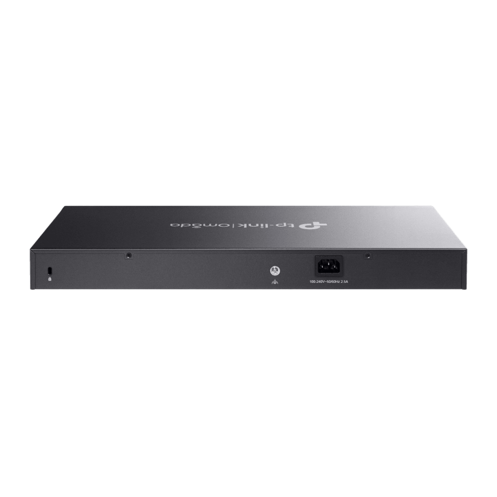 Switch Smart Omada 18 Puertos Gigabit / 16 Puertos PoE+ 802.3af/at / 2 Ranuras SFP Gigabit / Presupuesto PoE 150 W / Switching 36 Gbps / Enrutamiento Estático L2+ / Gestión Cloud SDN / Fanless / Montable en Rack