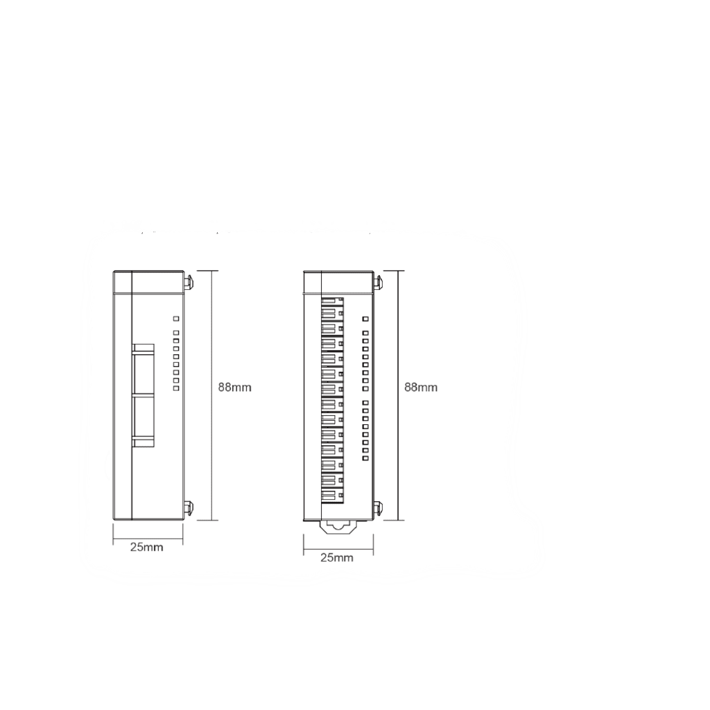 Módulo de Expansión Digital / 16 Entradas / Alta Velocidad / NPN-PNP / Filtro Ajustable / Riel DIN / PLC L02-L02S