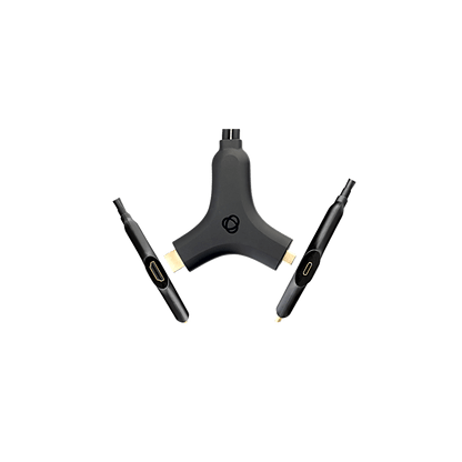 Adaptador Activo Multi-Formato | HDMI + USB 3.2 a USB-C | 4K@30Hz 4:4:4 | 60W PD | Carcasa ABS | Cable 2.7 m (8.85 ft)