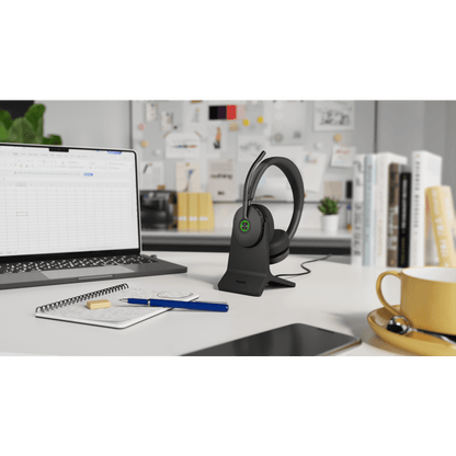 Diadema Bluetooth Yealink BH74 con Cancelación Activa de Ruido Híbrida, Base de Carga y Tecnología Acoustic Shield 3.0.