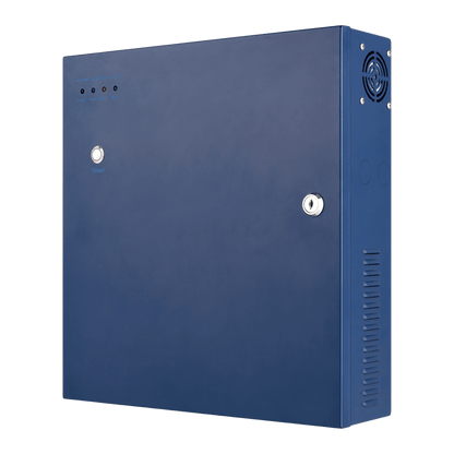 Fuente de poder profesional PoE (Power over Ethernet) de 8 puertos con capacidad total de 360W, diseñada específicamente para sistemas de videovigilancia CCTV y control de acceso.