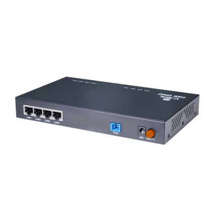 ONU Dual EPON/GPON / 4 Puertos PoE 802.3af/at Gigabit / 1 Puerto SC/UPC