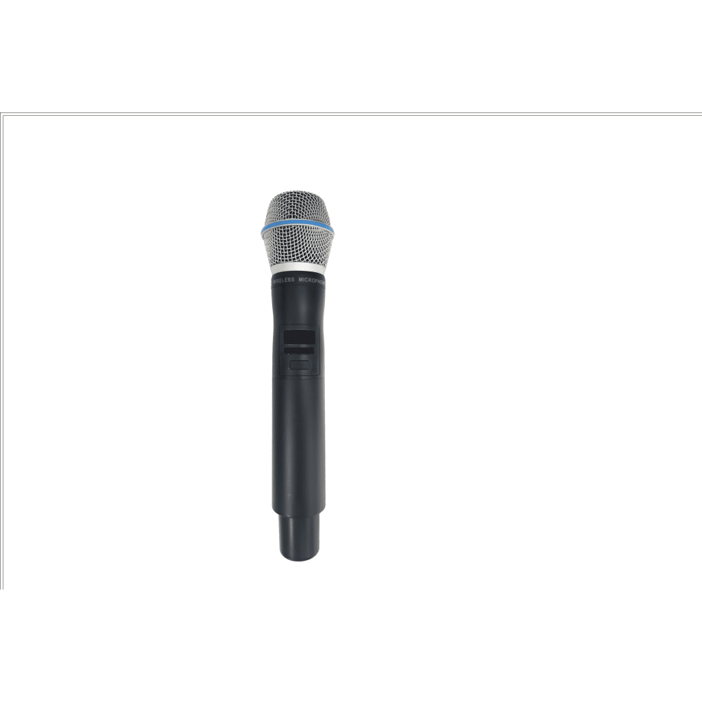 Micrófono Mano Inalámbrico EP-59H | Rango Frecuencia 470-510MHz, 540-590MHz, 640-690MHz, 807-830MHz | Potencia Salida ≥10dBm | Autonomía >10 Horas | Mute Automático por Caída | Display OLED | 7 Niveles Potencia Aju