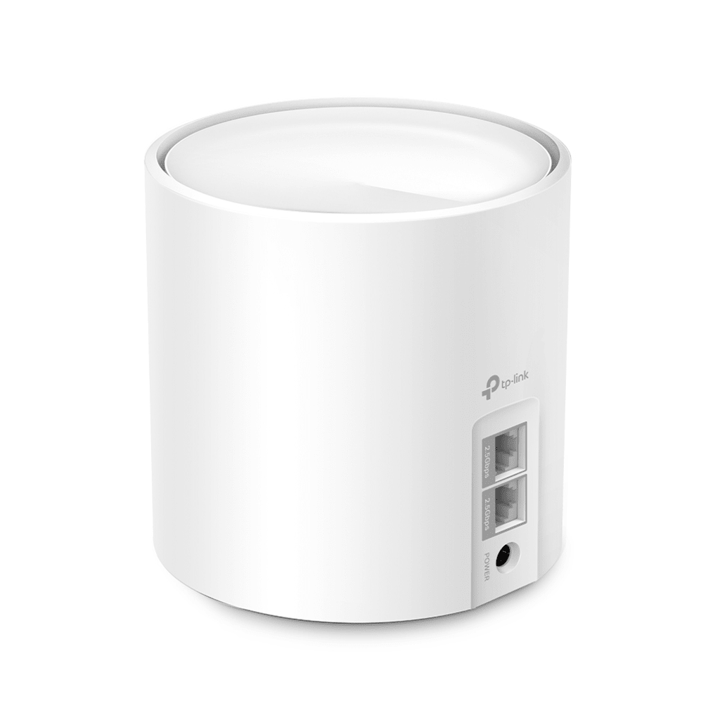 Router Inalámbrico MESH Interior para Hogar / Doble Banda Wi-Fi 6 AX3000 Mbps / 2 Puertos WAN/LAN 2.5GE / 3 Antenas Internas / MU-MIMO 2X2 con OFDMA / Administración Mediante la App Deco (iOS, Android) / Protección HomeShield