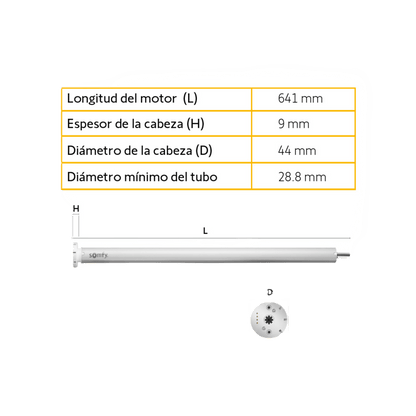 Motor inalámbrico (RTS) de baterías convierta sus persianas de cadena en sistemas inteligentes, para ventanas de 2.30m ancho / 3.50m alto, no incluye textil