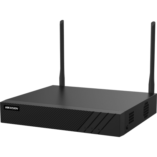 NVR 4 Megapixel / 4 canales IP / 1 Bahía de Disco Duro / 2 Antenas Wi-Fi / Salida de Vídeo Full HD