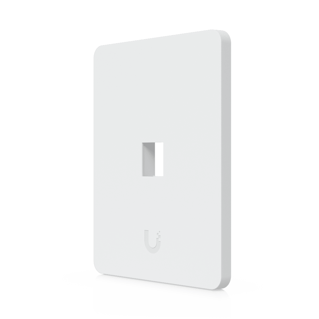 Placa de Pared Vertical Universal para Keystone de 1 Puerto con Cubierta Pintable, Acabado Personalizable, Paquete con 4 Piezas