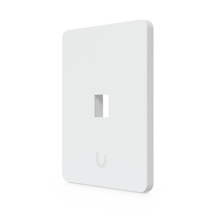 Placa de Pared Vertical Universal para Keystone de 1 Puerto con Cubierta Pintable, Acabado Personalizable, Paquete con 4 Piezas