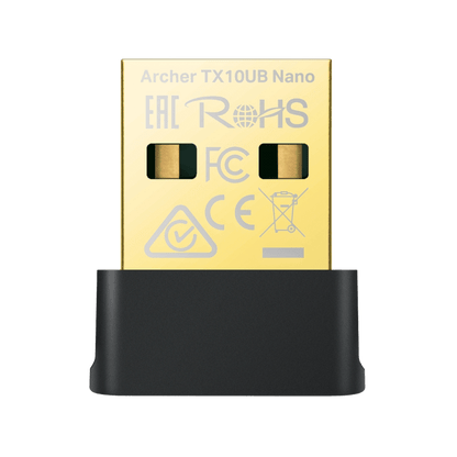 Adaptador USB Nano Wi-Fi 6 / Dual Band 600 Mbps en 5 GHz / 287 Mbps en 2.4 GHz / Bluetooth 5.3 BLE / WPA3 / Driver Pre-Cargado / 802.11ax