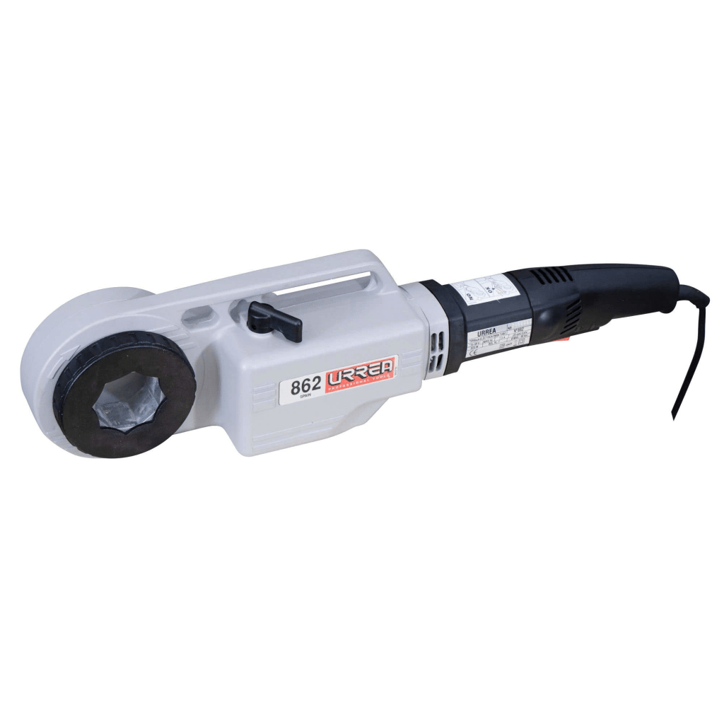 Tarraja Eléctrica para Tubo / 1010 W / Capacidad 1/2"-2" / Velocidad Roscado 25-15 rpm / Reversa 58 rpm / Peso 6 kg / Doble Aislamiento / Incluye Adaptadores Monoblock y Euroblock