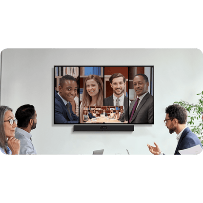 Barra de Videoconferencia todo en uno SmartVision 40 de Yealink para Salas de Conferencia Pequeñas y Medianas con IA y Seguimiento de Voz