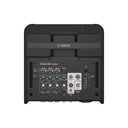 Sistema de Audio Portátil 180w | Altavoz 8" Coaxial | Consola de 5 canales | compatible con app Stagepas Controller | Incluye Batería Recargable