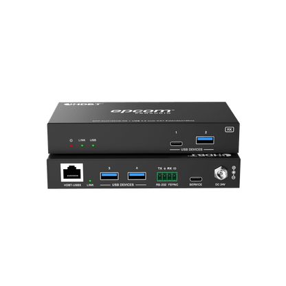 Extensor USB 3.2 Gen 1 | 100 m | Cable CAT6a | Velocidad 5 Gbps | Puertos USB-C y USB-A | PoC Bidireccional 24V | Compatible Con Dispositivos USB Variados