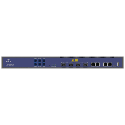 OLT Dual de 2 Puertos XGSPON/GPON con WDM Integrado/ 4 Puertos Uplink (2 Puerto Gigabit RJ45 + 2 Puertos SFP/SFP+) / Hasta 512 ONUs