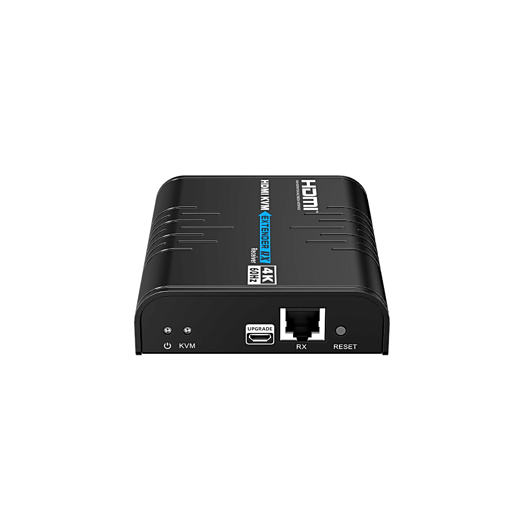 Extensor KVM HDMI 4K a 60 Hz | Transmisión hasta 120 mts con CAT6 | Resolución 4096x2160@60Hz | Ancho de Banda 18Gbps | HDCP1.4 y HDCP2.2 | Latencia 120~170ms | Conexión 1:1, 1:N, N:1, N:N | Solo Receptor