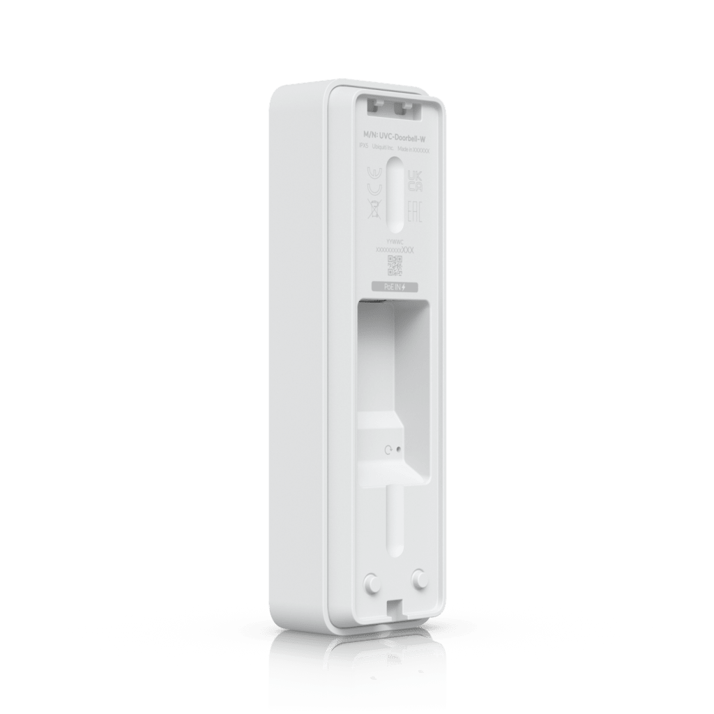 UVC Doorbell Lite – Videoportero Compacto 5 MP PoE con Visión Nocturna IR, Audio Bidireccional y Diseño Resistente al Clima, Color Blanco
