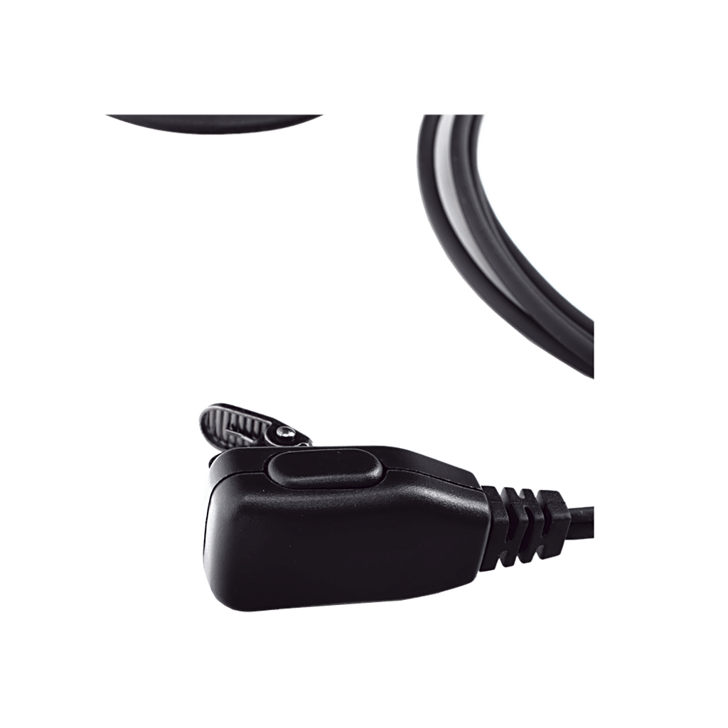 Micrófono - audífono de gancho ajustable al oído con conector de dos pines para KENWOOD Y TXPRO