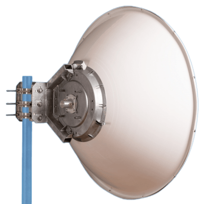 Antena direccional Alto Rendimiento / Parábola profunda para mayor aislamiento al ruido /4 ft / 4.9 a 6.1 GHz /  / Ganancia de 35 dBi / Soporte de acero inoxidable / Polaridad en 90 ° y 45 ° / Incluye montaje.