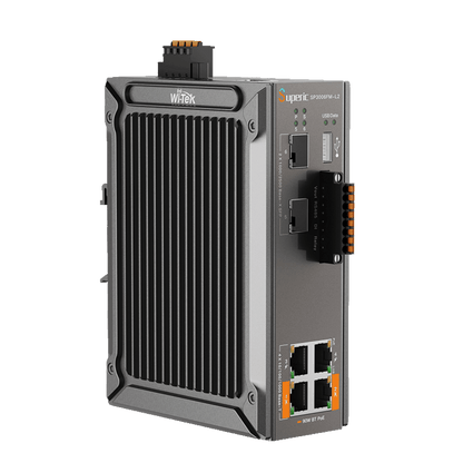 Switch Industrial Administrable / Gigabit con 2 Puertos PoE bt / 2 Puertos PoE af/at / 2 SFP Gigabit / Soporta RS485 / Presuepuesto PoE 128W