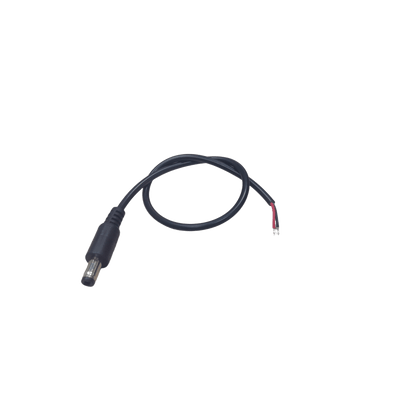 Cable con Conector Macho (Pigtail)  | Forro negro | Alimentación para Vcc con Puntas Libres / Polarizado / Largo 22 cm (8.66 Pulgadas) / Calibre 22AWG.